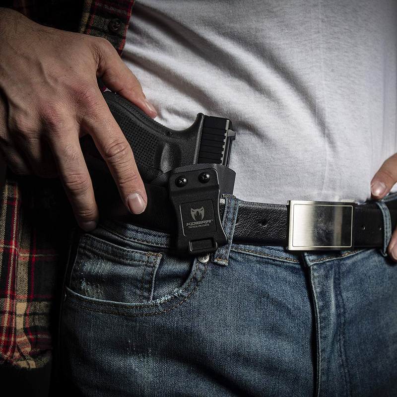Illustration for article titled KOBRA Products IWB Holster for Glock 19, Glock 19 Holster Fits 19X 23 & 32, Made in USA Kydex IWB Glock Holster, Kydex Glock Concealed Carry Inside Waistband Holster with Adjustable Cant -Right Hand